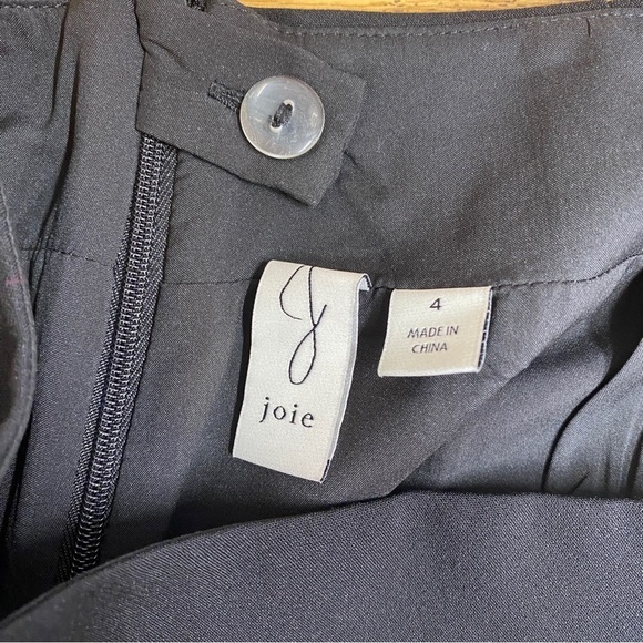 Joie Black Mini Skirt Closet Staple Minimalist Sz 4 - Picture 5 of 7